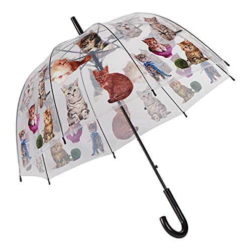 Stockregenschirm "Katze", Regenschirm Glockenschirm Katzenmotiv Damen,75 cm von Unbekannt