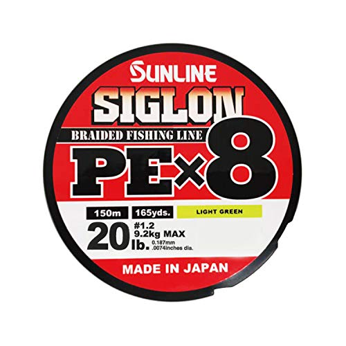 Sunline Siglon Braid Pe X8 Schnur Light Green 0.187mm - 150M - 9.2Kg von Sunline