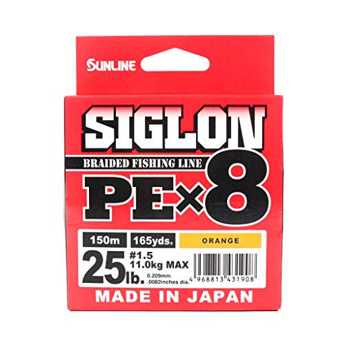 Sunline Siglon PE X8 150 m 25LB/11kg PE #1,5 Orange von Sunline