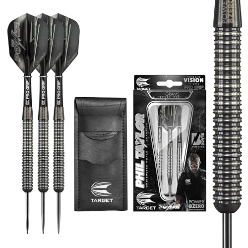 Target Darts Phil Taylor Power 8-Zero Schwarz 80% Wolfram Steeldarts-Set von Target Darts