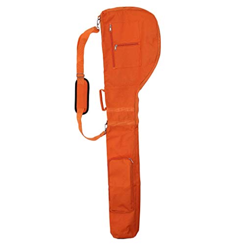 Unbekannt Tragbare Golftasche/Reisetasche für Golfschläger, mit Reißverschluss, 2 Taschen, Orange von Unbekannt