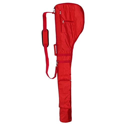 Unbekannt Tragbare Golftasche/Reisetasche für Golfschläger, mit Reißverschluss und zwei Taschen, AOD (rot) von Unbekannt