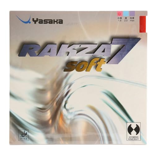 Yasaka Rakza 7 Soft Gummibelag für Tischtennis, rot, 1.8mm von Yasaka