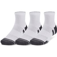 3er Pack UNDER ARMOUR Performance Tech Quarter Socken 100 - white/white/jet gray XL (48-50) von Under Armour