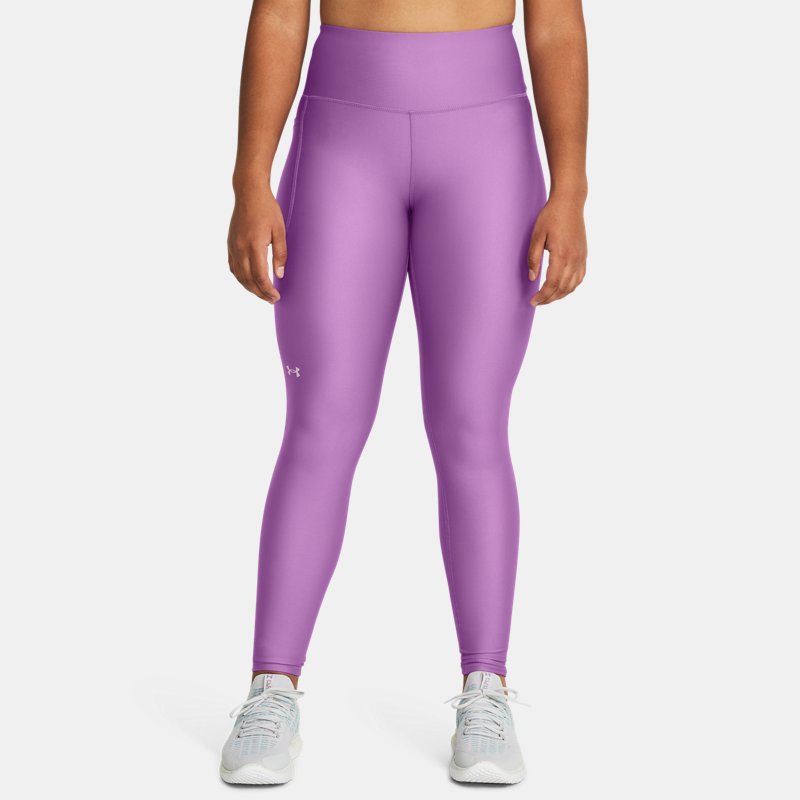 Damen HeatGear® No-Slip Waistband Full-Length-Leggings Provence Violett / Violett Ace XL von Under Armour
