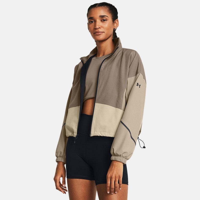 Damen Under Armour Unstoppable Jacke Taupe Dusk / Schwarz XL von Under Armour