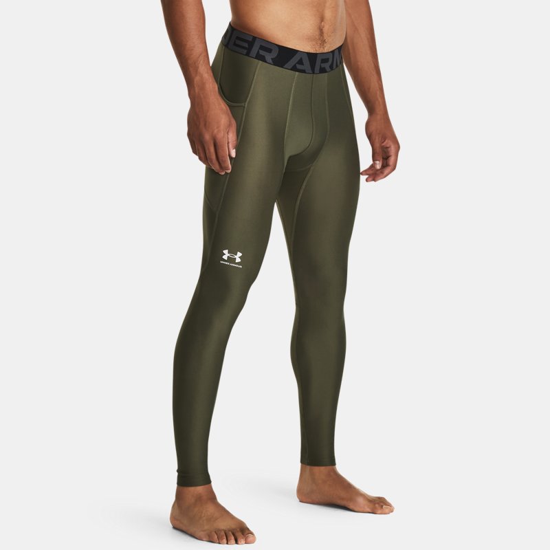 HeatGear® Leggings für Herren Marine OD Grün / Weiß XL von Under Armour