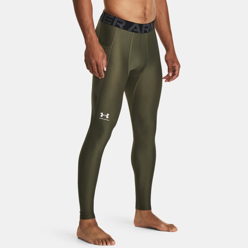 HeatGear® Leggings für Herren Marine OD Grün / Weiß XXL von Under Armour