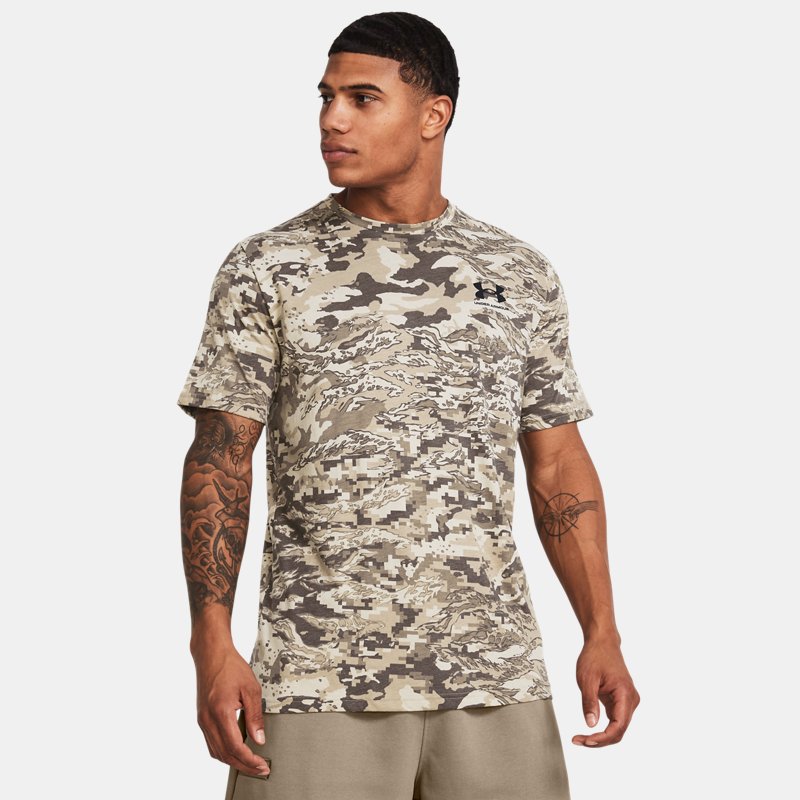 Herren Under Armour ABC Camo Kurzarm-Oberteil Timberwolf Taupe / Schwarz XS von Under Armour