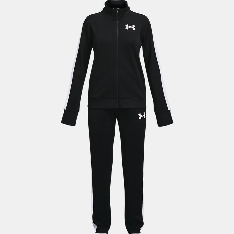 Under Armour Strick-Trainingsanzug für Mädchen Schwarz / Weiß / Weiß YXS (122 - 127 cm) von Under Armour