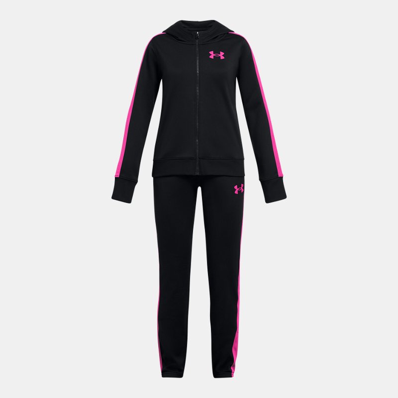 Under Armour Strick-Trainingsanzug mit Kapuze für Mädchen Schwarz / Rebel Rosa YSM (127 - 137 cm) von Under Armour