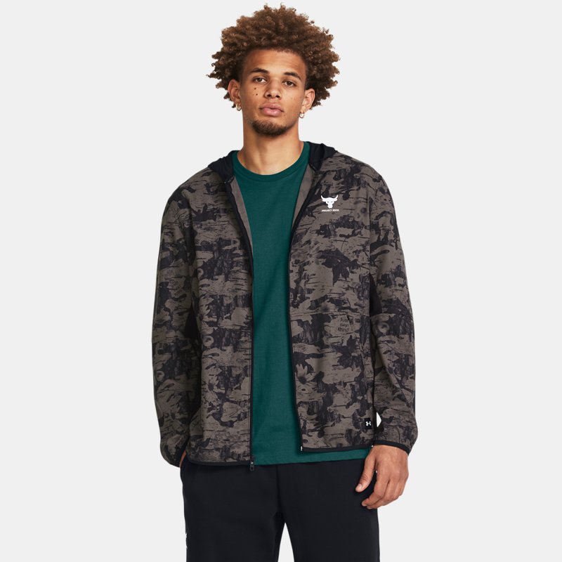 Project Rock Iso Tide Hybridjacke für Herren Fresh Clay / Weiß M von Under Armour