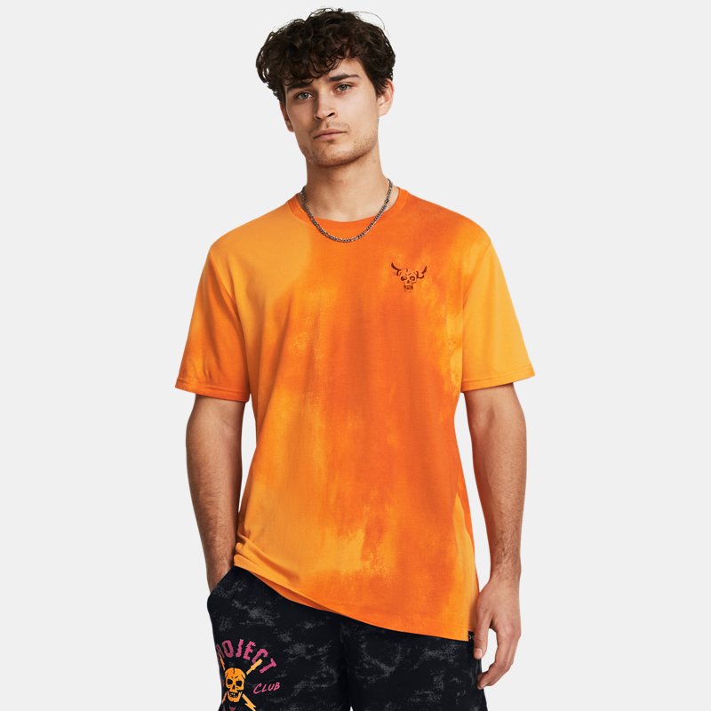 Project Rock Sun Wash Kurzarm-Oberteil mit Grafik für Herren Atomic / Phoenix Fire / Schwarz XL von Under Armour