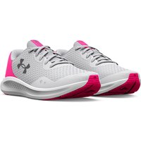 UNDER ARMOUR Charged Pursuit 3 Laufschuhe Mädchen 100 - halo gray/electro pink/metallic warm silver 35.5 von Under Armour