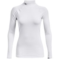 UNDER ARMOUR HeatGear Authentics Stehkragen-Shirt Damen 100 - white/black XS von Under Armour