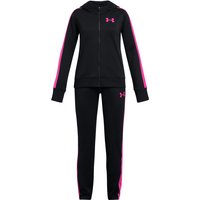 UNDER ARMOUR Knit Kapuzen-Trainingsanzug Mädchen 004 - black/rebel pink S (127-137 cm) von Under Armour