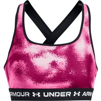 UNDER ARMOUR Mid Crossback Print Sport-BH Damen 686 - astro pink/pink/white S von Under Armour