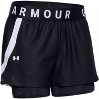 UNDER ARMOUR Play Up 2in1 Shorts Damen 001 - black/black/white M von Under Armour