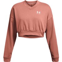 UNDER ARMOUR Rival Terry Oversize Crop-Shirt Damen 696 - canyon pink/white XL von Under Armour