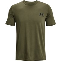 UNDER ARMOUR Sportstyle Left Chest Trainingsshirt Herren 390 - marine od green/black/black L von Under Armour