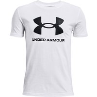 UNDER ARMOUR Sportstyle Logo kurzarm Trainingsshirt Jungen 100 - white/black L (149-160 cm) von Under Armour
