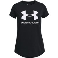 UNDER ARMOUR Sportstyle Logo kurzarm Trainingsshirt Mädchen 001 - black/white M (137-149 cm) von Under Armour