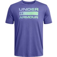 UNDER ARMOUR Team Issue Wordmark kurzarm Trainingsshirt Herren 561 - starlight/matrix green/celeste L von Under Armour