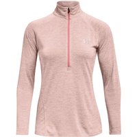 UNDER ARMOUR Tech 1/2-Zip langarm Sweatshirt Damen pink clay/micro pink/metallic silver L von Under Armour