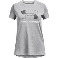 UNDER ARMOUR Tech Twist Trainingsshirt Mädchen 011 - mod gray/white S (127-137 cm) von Under Armour