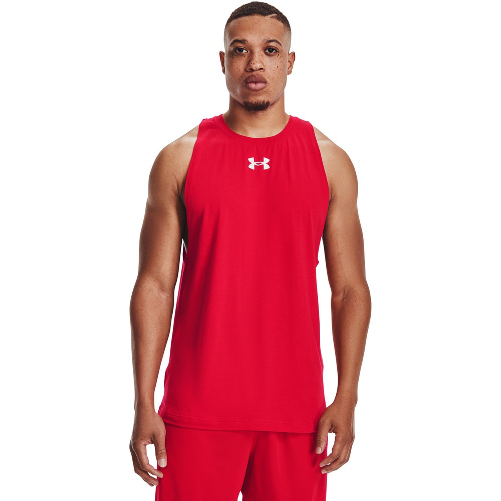 Under Armour Baseline Cotton Sleeveless T-shirt Rot S Mann von Under Armour