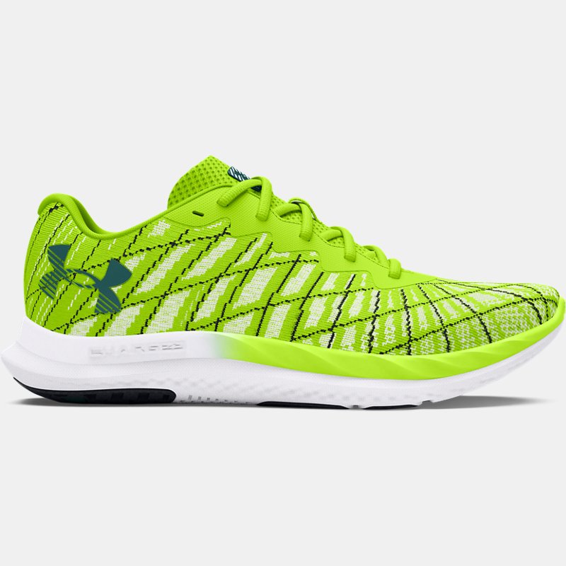 Under Armour Charged Breeze 2 Laufschuhe für Herren High Vis Gelb / Schwarz / Hydro Teal 40 von Under Armour