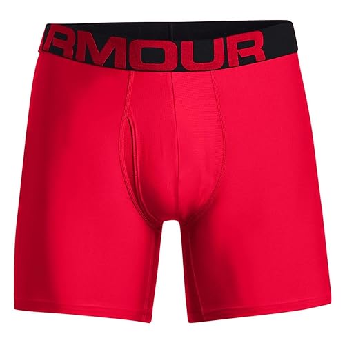 Under Armour Herren Tech 6in Feuchtigkeit (2 Satz) Boxer - Rot - S von Under Armour