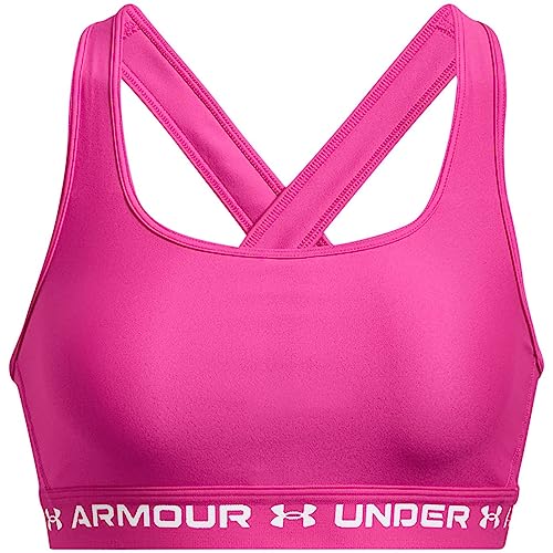Under Armour Damen Crossback Mid-Impact Sport-BH, Rebel Pink /, XS von Under Armour