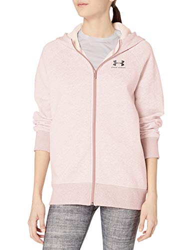 Under Armour Damen Oberteil Rival Fleece Sportstyle Lc Sleeve Graphic Fz Hoodie, Rosa, LG, 1348559-694 von Under Armour