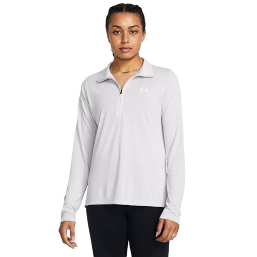 Under Armour Damen Tech 1/2 Zip - Twist, Trainings-T-Shirt für Damen, bequemes Reißverschluss-Funktionsshirt für das Training von Under Armour