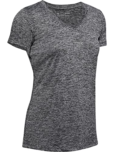 Under Armour Damen Tech Short Sleeve V - Twist, kurzärmliges & atmungsaktives Laufshirt für Frauen, ultraleichtes T-Shirt mit loser Passform von Under Armour