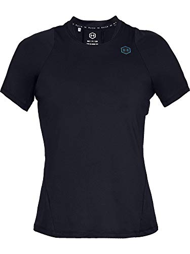 Under Armour Damen Oberteil UA Rush, atmungsaktives T-Shirt mit Rush-Technologie, kurzärmliges Sportshirt mit enganliegender Passform von Under Armour