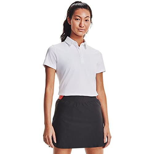 Under Armour Damen Zinger Golf-Poloshirt mit kurzen Ärmeln Polo, Weiß (100)/Weiß, X-Small von Under Armour
