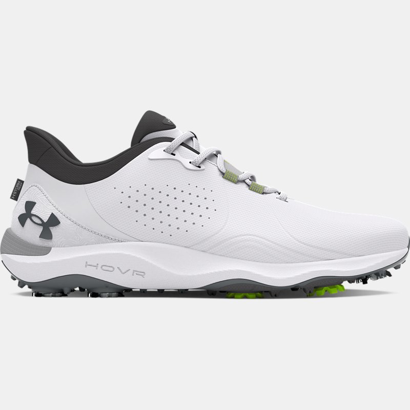 Under Armour Drive Pro Golfschuhe für breite Füße für Herren Weiß / Weiß / Metallisch Gun Metal 41 von Under Armour