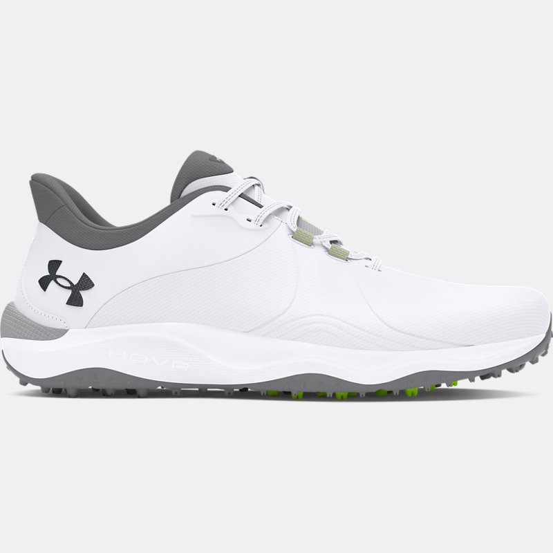 Under Armour Drive Pro Golfschuhe ohne Spikes für breite Füße für Herren Weiß / Weiß / Metallisch Gun Metal 42 von Under Armour