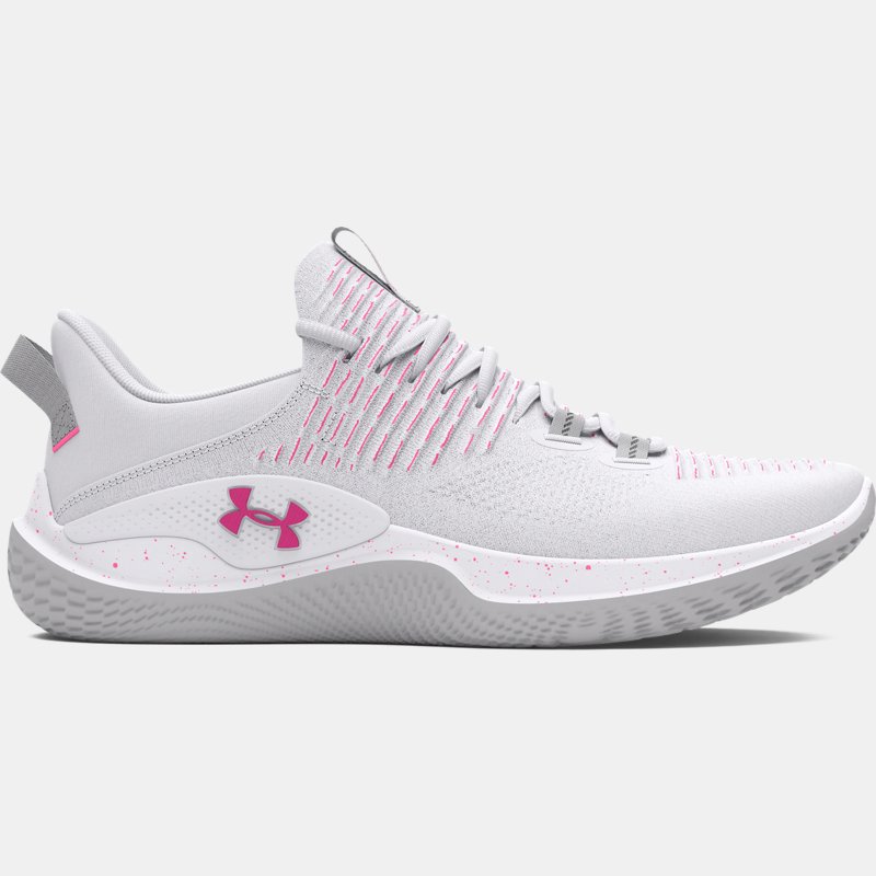 Under Armour Dynamic Trainingsschuhe für Damen Weiß / Halo Grau / Astro Rosa 36 von Under Armour