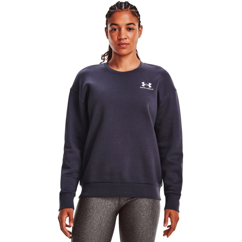 Under Armour Essential Fleece Crew Sweatshirt Lila XS Frau von Under Armour