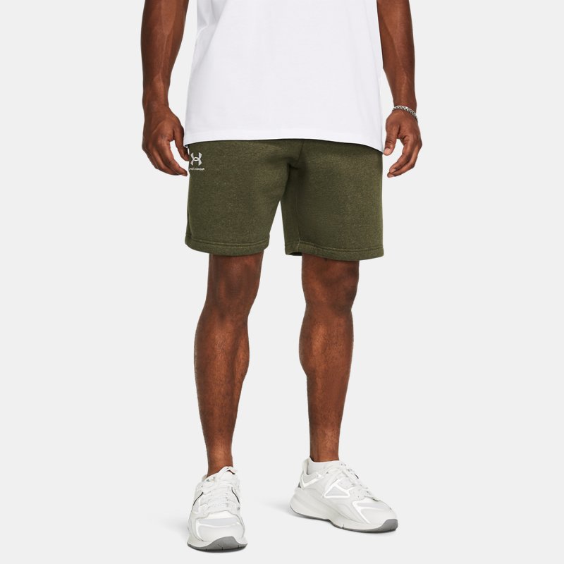 Under Armour Essential Fleece-Shorts für Herren Marine OD Grün / Weiß M von Under Armour