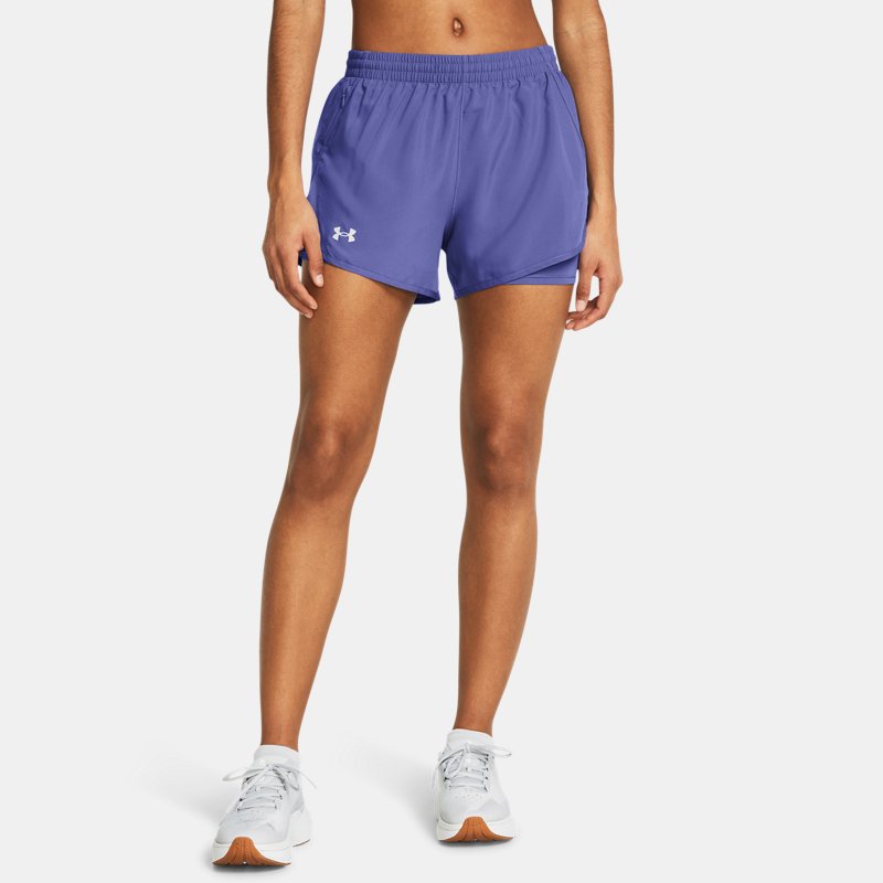 Under Armour Fly By 2-in-1-Shorts für Damen Starlight / Starlight / Reflektierend XL von Under Armour