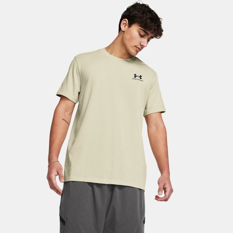 Under Armour Heavyweight Kurzarm-Oberteil mit aufgesticktem Logo für Herren Silt / Schwarz XL von Under Armour