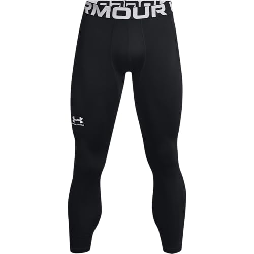 Under Armour Herren UA CG Armour Leggings, ultrawarme Sportleggings, Laufhose für Männer mit 4-Way-Stretch und Anti-Geruchs-Technologie, Schwarz / / Weiß, XXL von Under Armour