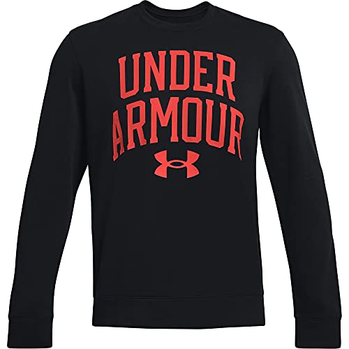 Under Armour Herren Rival Terry Crew Neck T-Shirt Hemd, Schwarz (002)/Phoenix Fire, X-Large, S von Under Armour