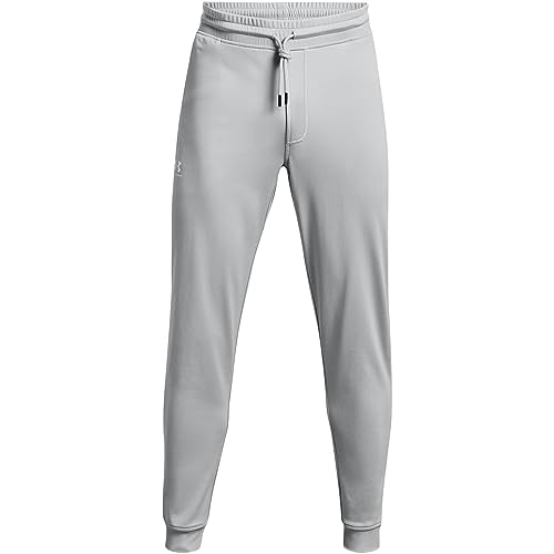 Under Armour Herren Sportstyle Tricot Jogger Sweatpants, Modgrau/Weiß, XL von Under Armour