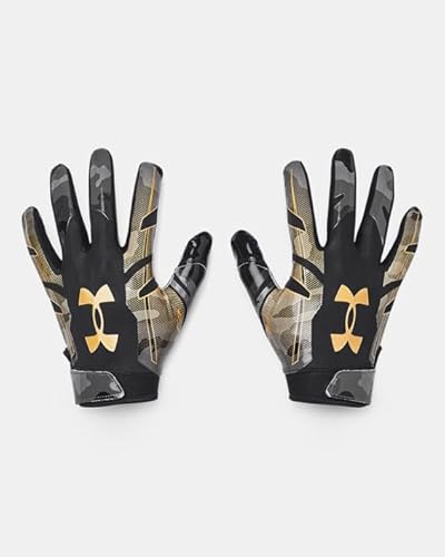 Under Armour Herren Standard F8 Novelty Fußball-Handschuhe, (004), Schwarz/Gold, Größe L von Under Armour