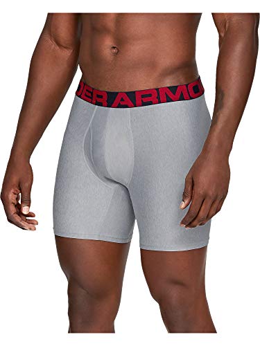 Under Armour Herren Tech 6in 2 Pack, schnelltrocknende Boxershorts, komfortable Unterwäsche mit enganliegendem Schnitt von Under Armour